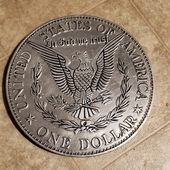 Vintage Morgan Silver Dollar hot plate/wall art